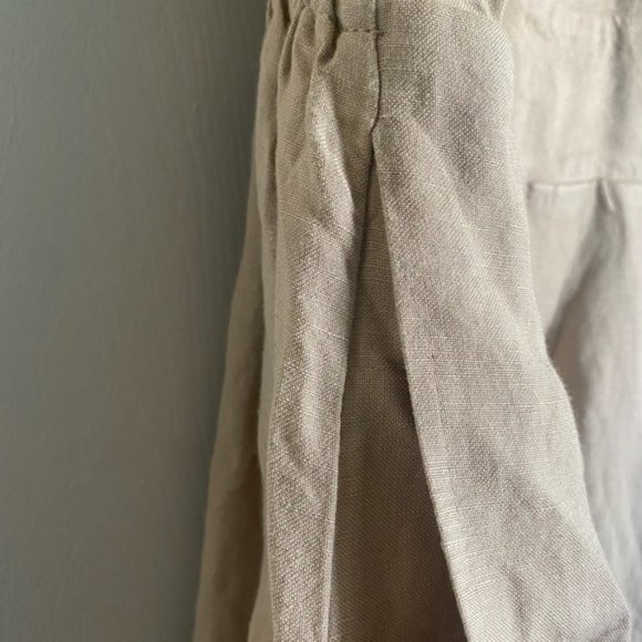 Express | NWT Linen-Blend Button Front Tie Midi Dress - Picture 12 of 16